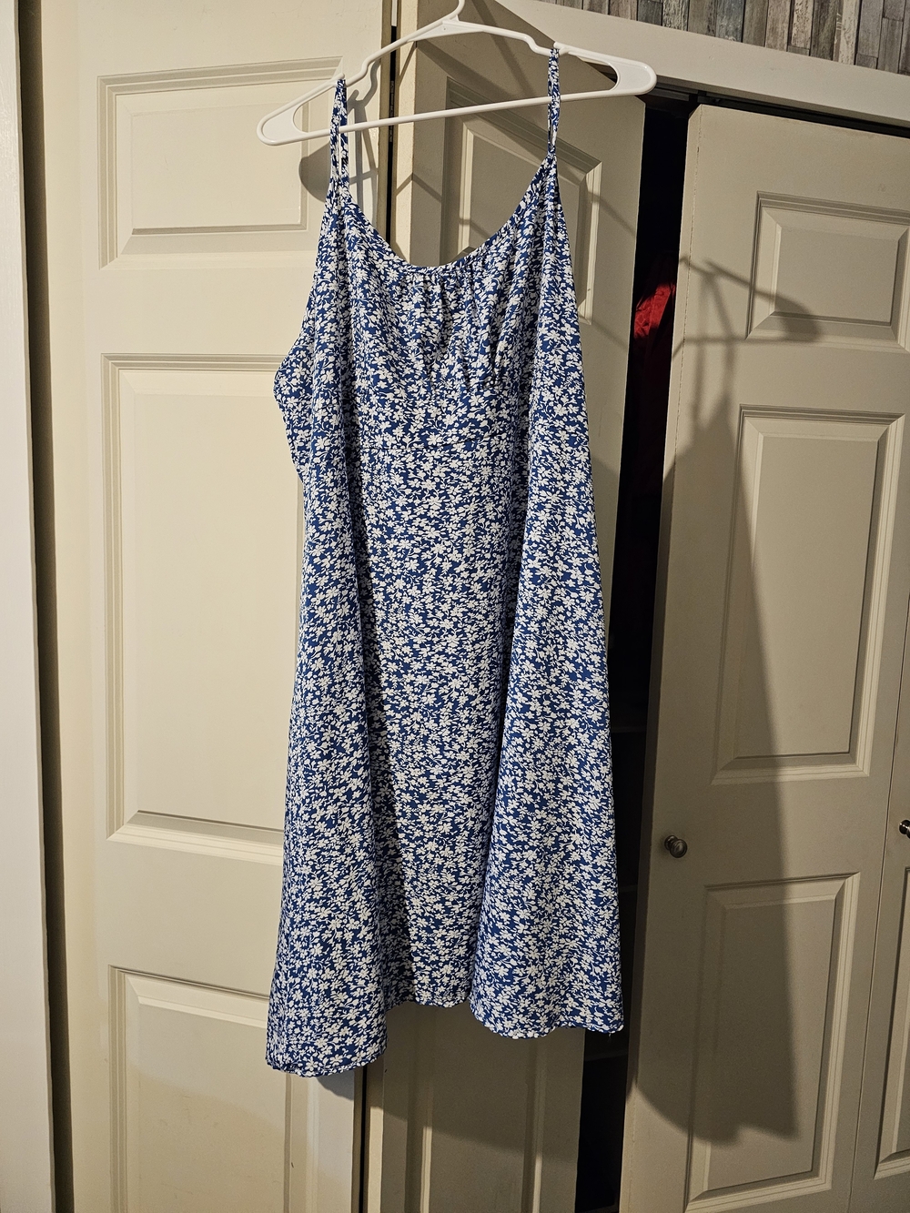 Blue Floral Slip Dress - Women's Summer Dress 4xl